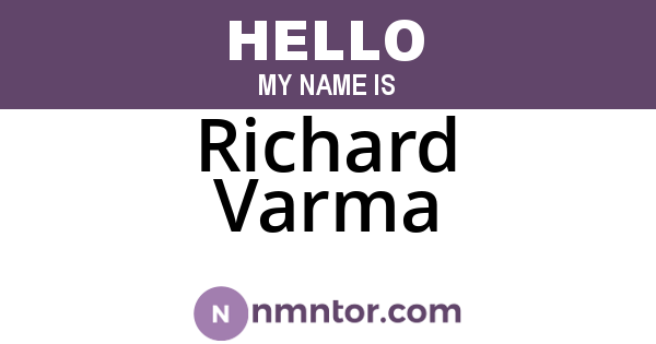 Richard Varma