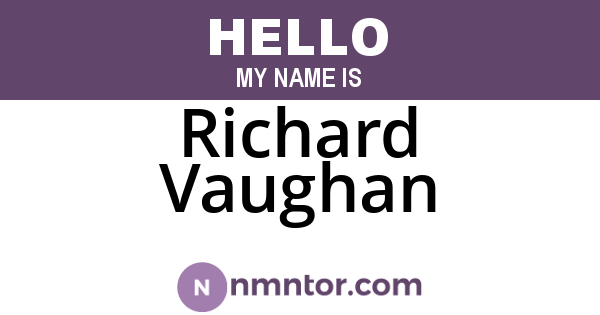 Richard Vaughan