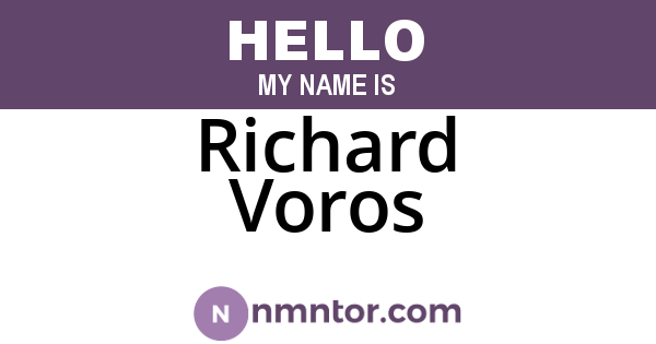 Richard Voros