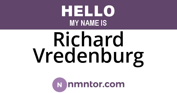 Richard Vredenburg