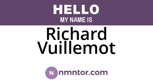 Richard Vuillemot