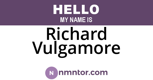 Richard Vulgamore