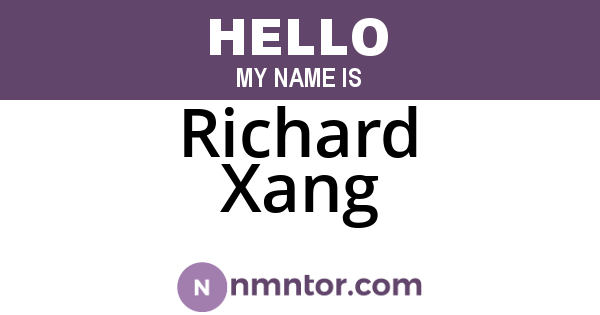 Richard Xang
