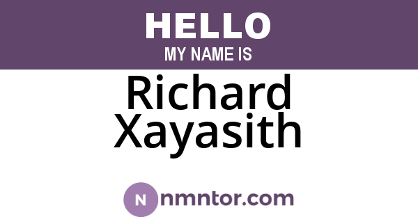 Richard Xayasith