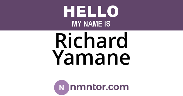 Richard Yamane