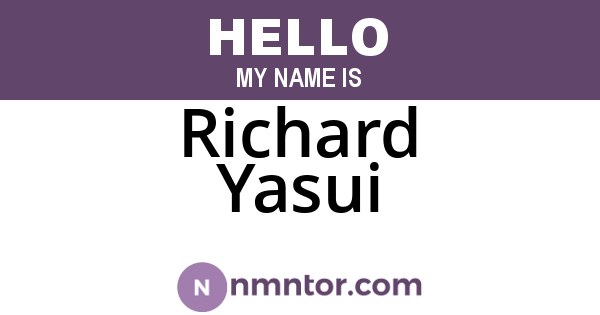 Richard Yasui