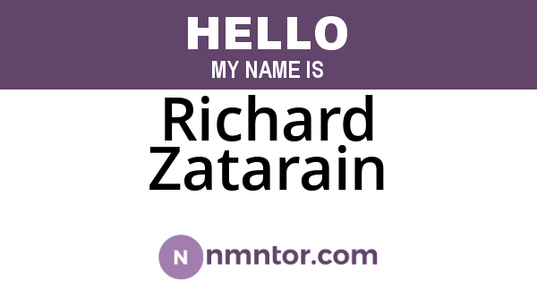 Richard Zatarain