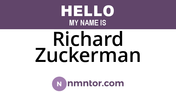 Richard Zuckerman