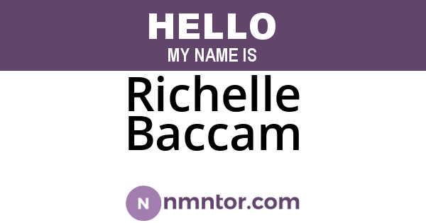 Richelle Baccam