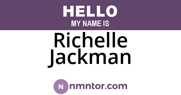 Richelle Jackman