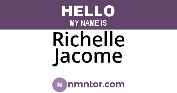 Richelle Jacome