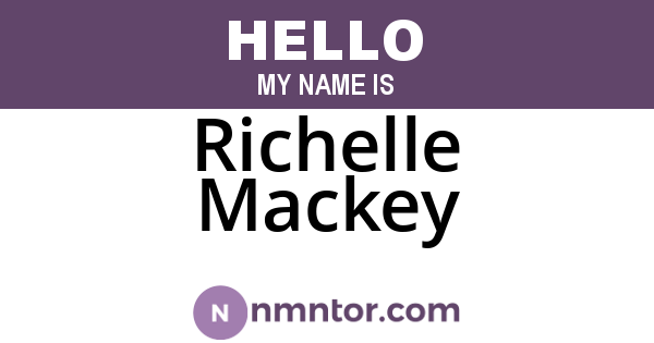 Richelle Mackey