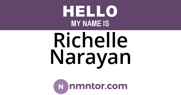 Richelle Narayan