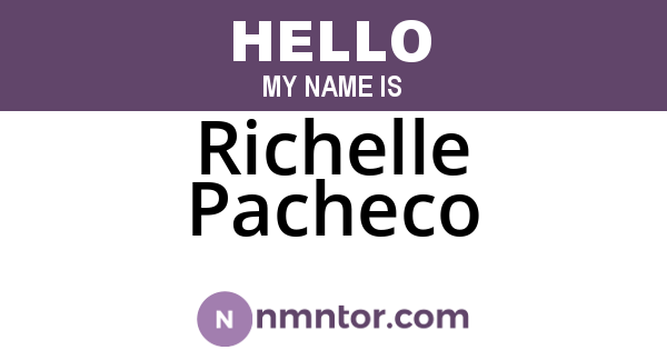 Richelle Pacheco