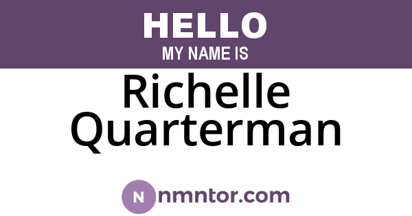 Richelle Quarterman