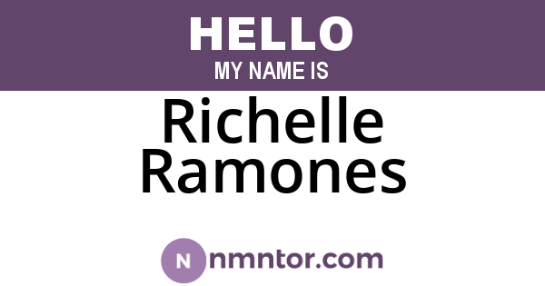 Richelle Ramones