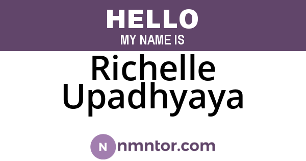 Richelle Upadhyaya