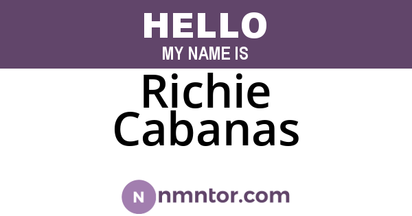 Richie Cabanas