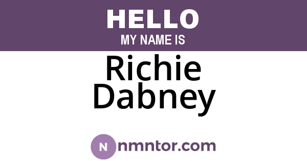 Richie Dabney