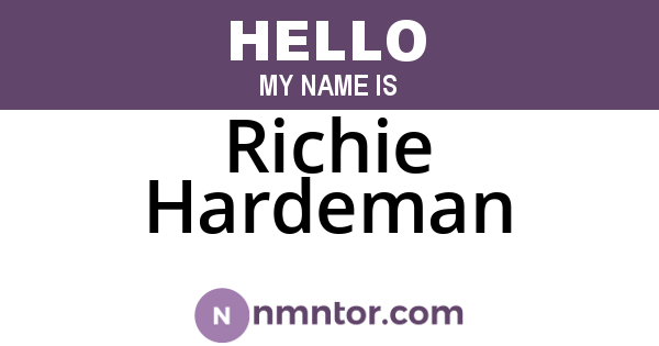 Richie Hardeman