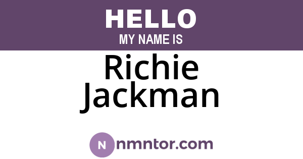 Richie Jackman