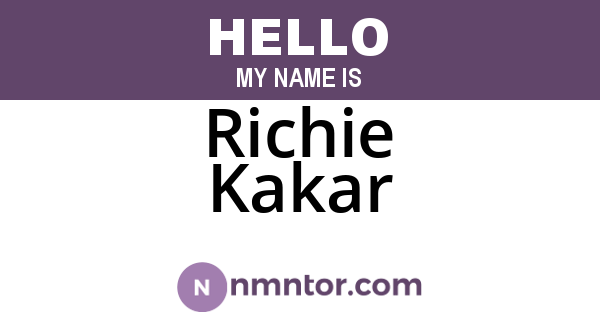 Richie Kakar