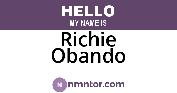 Richie Obando