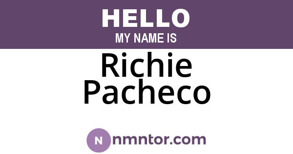 Richie Pacheco