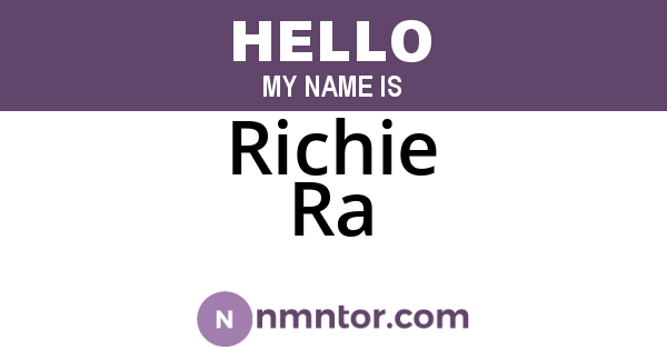Richie Ra