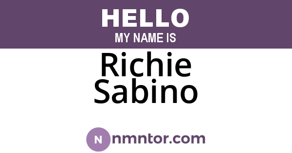 Richie Sabino