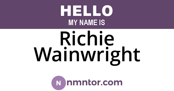 Richie Wainwright