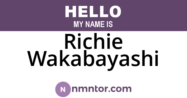 Richie Wakabayashi