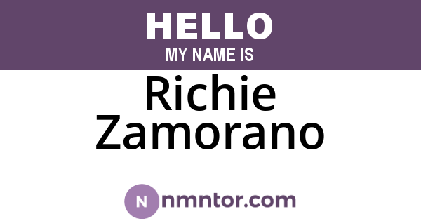 Richie Zamorano