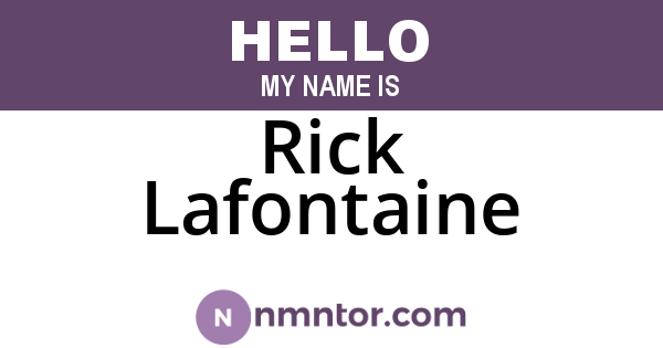 Rick Lafontaine