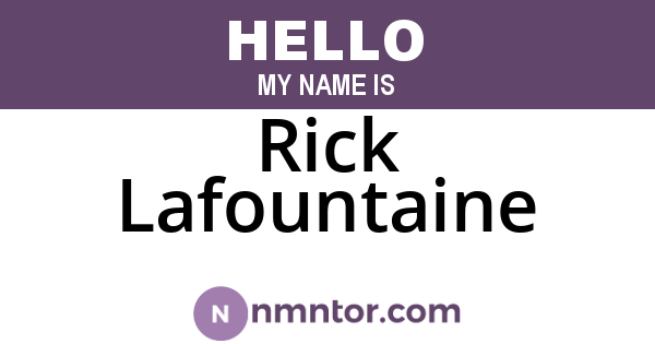 Rick Lafountaine