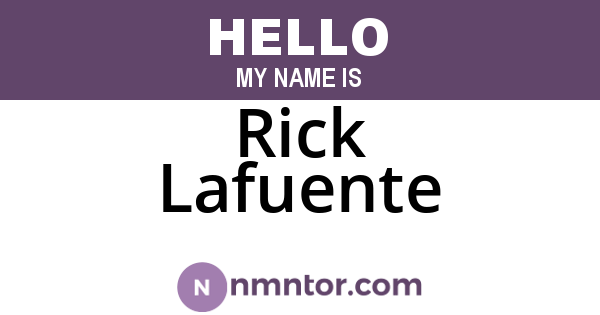 Rick Lafuente
