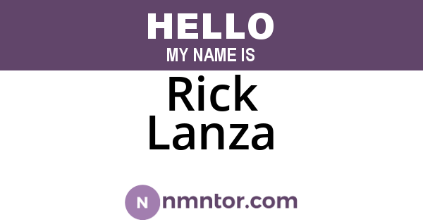 Rick Lanza