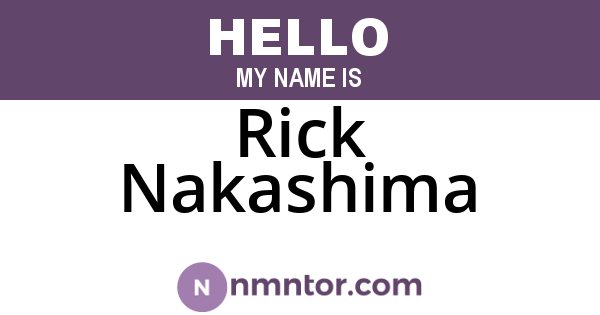 Rick Nakashima