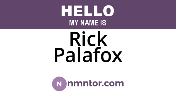 Rick Palafox