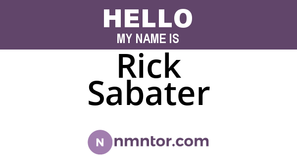 Rick Sabater