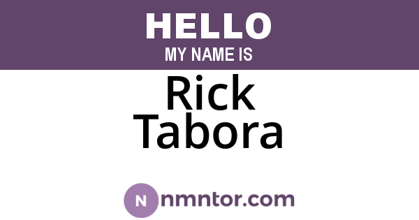 Rick Tabora