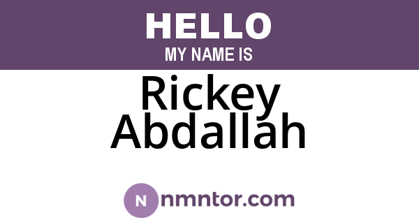 Rickey Abdallah