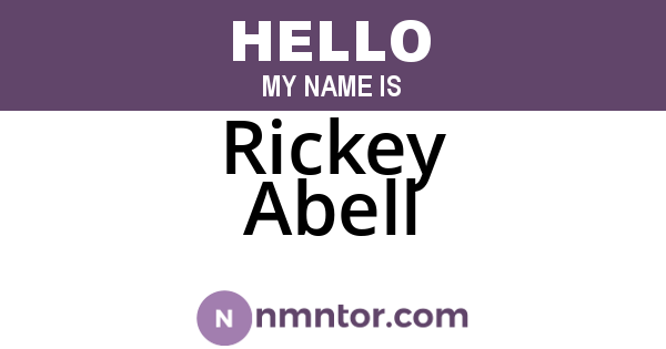 Rickey Abell
