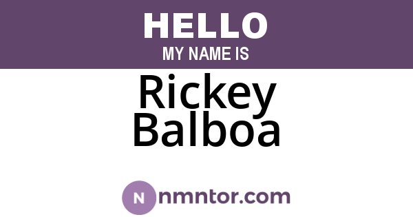 Rickey Balboa