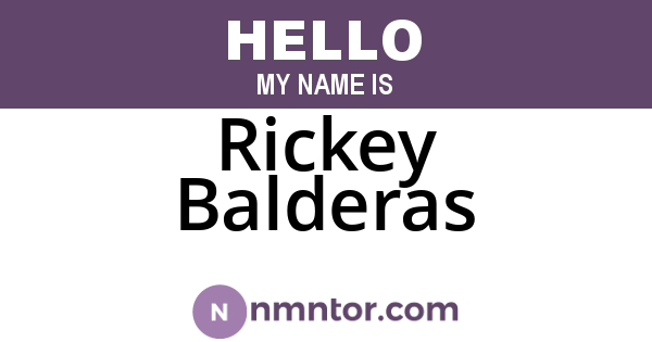 Rickey Balderas