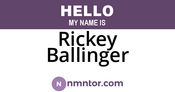 Rickey Ballinger