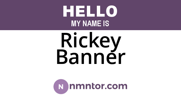 Rickey Banner