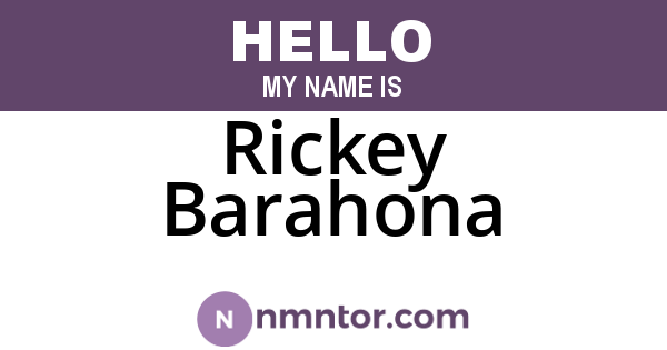 Rickey Barahona