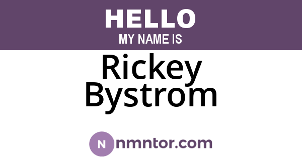 Rickey Bystrom