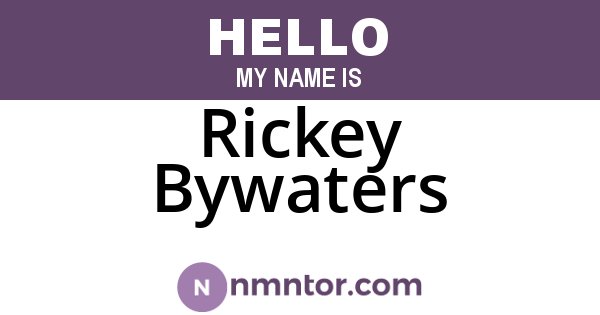 Rickey Bywaters